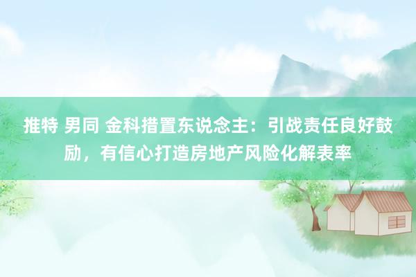 推特 男同 金科措置东说念主：引战责任良好鼓励，有信心打造房地产风险化解表率