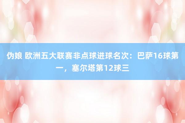 伪娘 欧洲五大联赛非点球进球名次：巴萨16球第一，塞尔塔第12球三