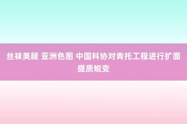 丝袜美腿 亚洲色图 中国科协对青托工程进行扩面提质蜕变