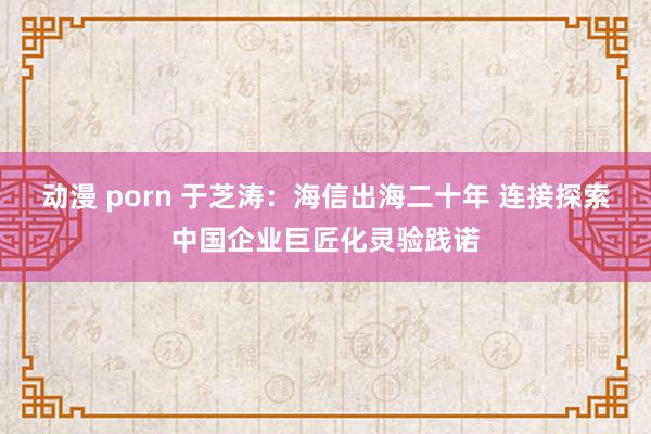 动漫 porn 于芝涛：海信出海二十年 连接探索中国企业巨匠化灵验践诺