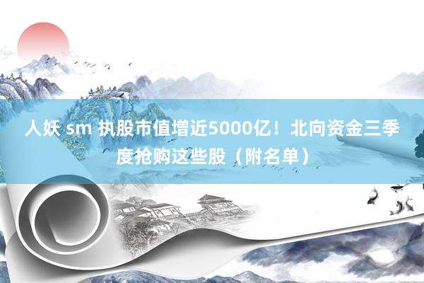 人妖 sm 执股市值增近5000亿！北向资金三季度抢购这些股（附名单）