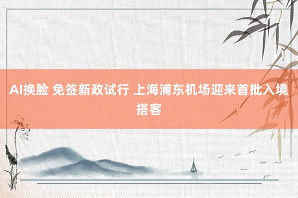 AI换脸 免签新政试行 上海浦东机场迎来首批入境搭客