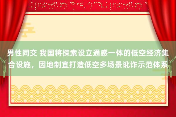 男性同交 我国将探索设立通感一体的低空经济集合设施，因地制宜打造低空多场景讹诈示范体系