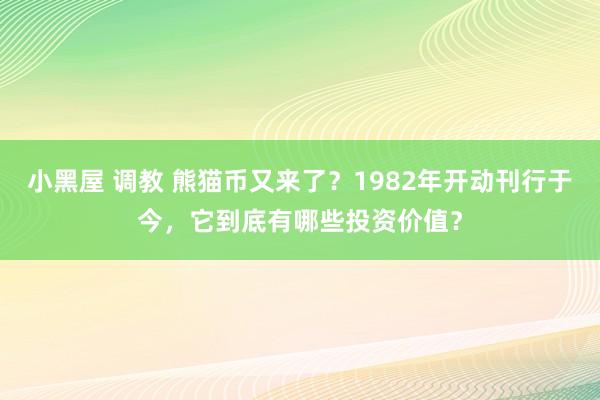 小黑屋 调教 熊猫币又来了？1982年开动刊行于今，它到底有哪些投资价值？